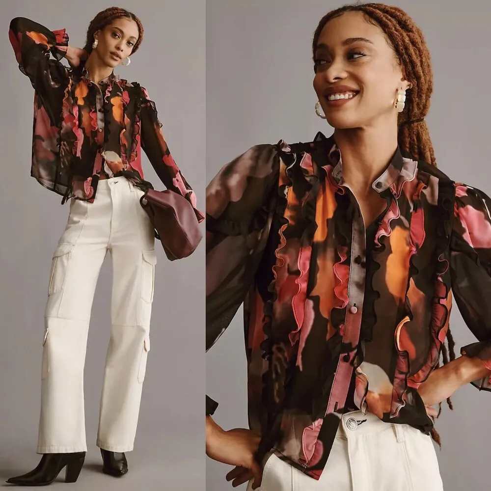 Anthropologie Hutch Bianca Blouse Size XS NWT $167 - Image 3