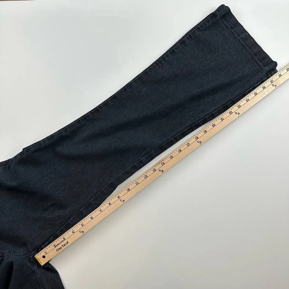 Bisou Bisou Michele Bohbot Flare Blue Jeans Contrast Stitching Size 4 Y2K - Image 12