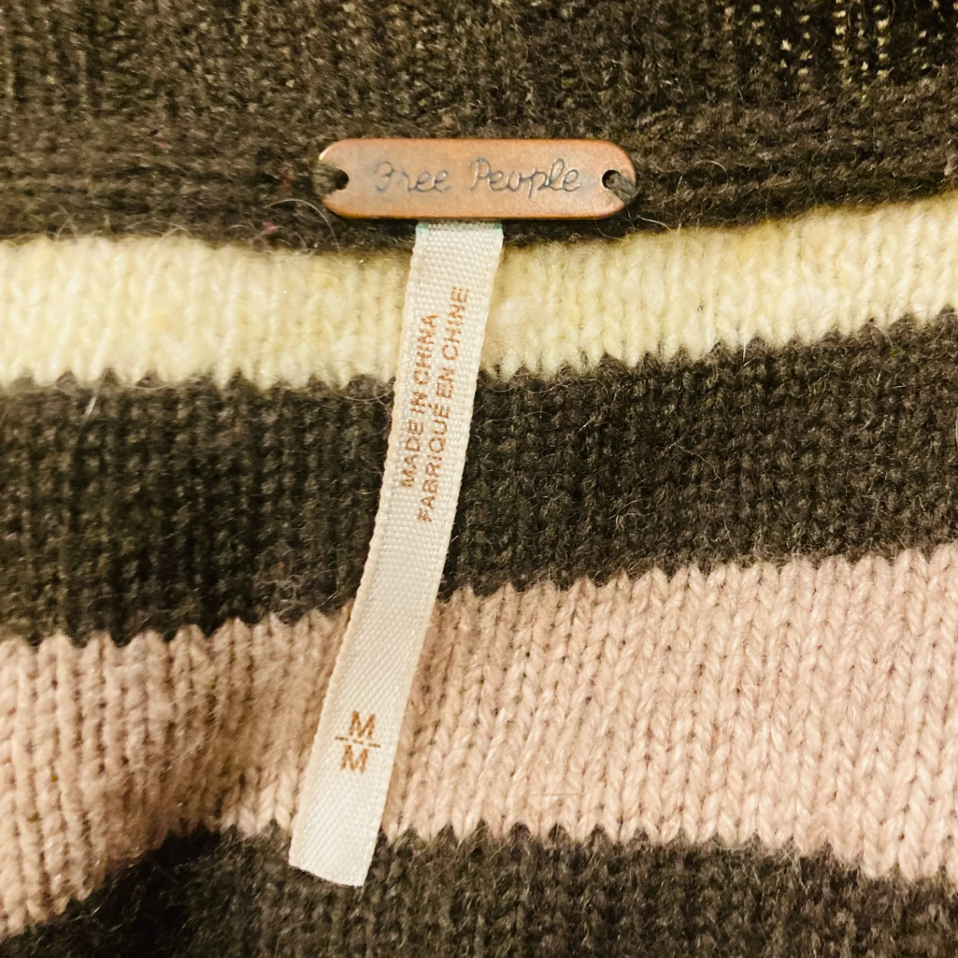 Free People Rolla Costa open sweater duster cardigan with southwestern motif. M - Image 7