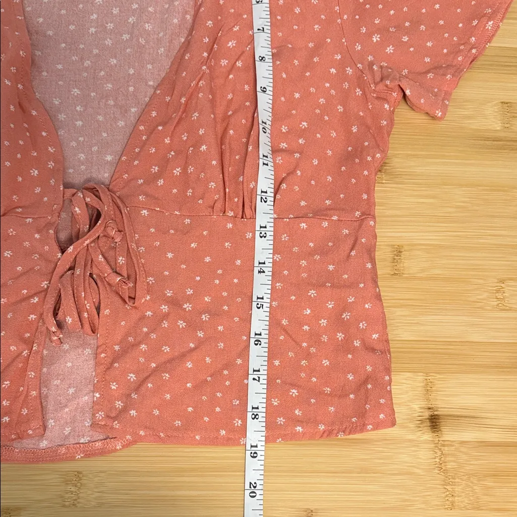 La Hearts Size Extra Small XS Peachy Pink Polka Dot Women's Teen Girl Top - Image 6