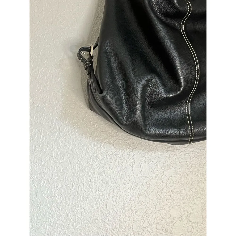 Dooney & Bourke Black Pebble Grain Leather Libby Hobo/Shoulder Bag - Image 4