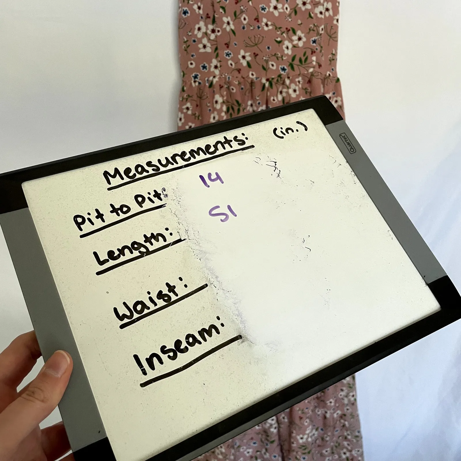 Dusty rose floral summer sundress women's size small side slit spaghetti straps Pink - Image 4