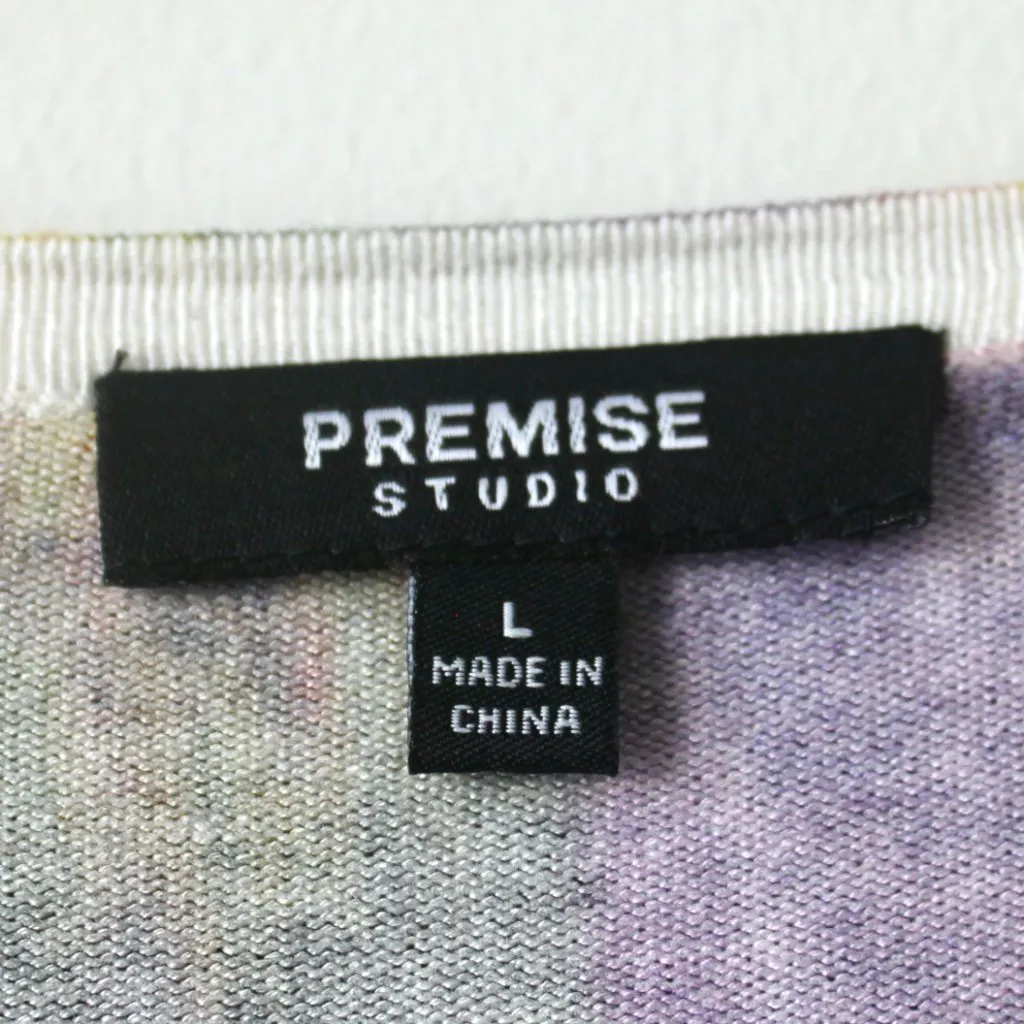 Premise Studio Black Red Fire Long-Sleeve Button Cardigan Sweater Large - Image 6