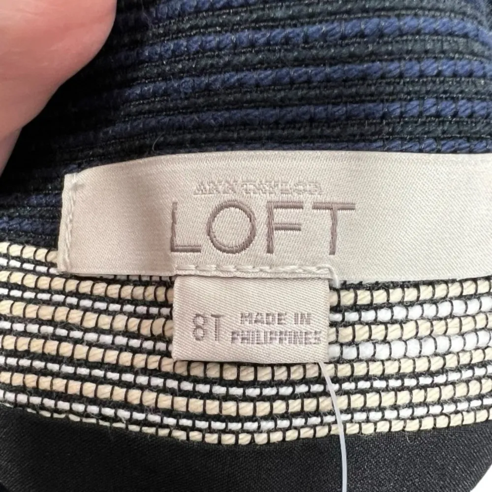 NWT LOFT Striped Pencil Skirt Size 8‎ Tall Career Office Casual Classic Work - Image 3