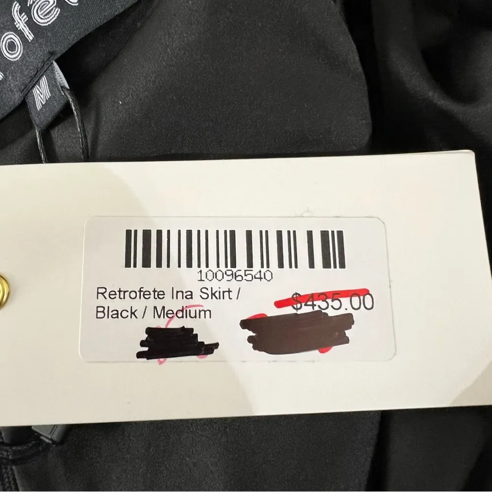 Retrofête NWT Ina Skirt Black Silk Ruched Mini Skirt M Whimsigoth Dark Fairy - Image 9