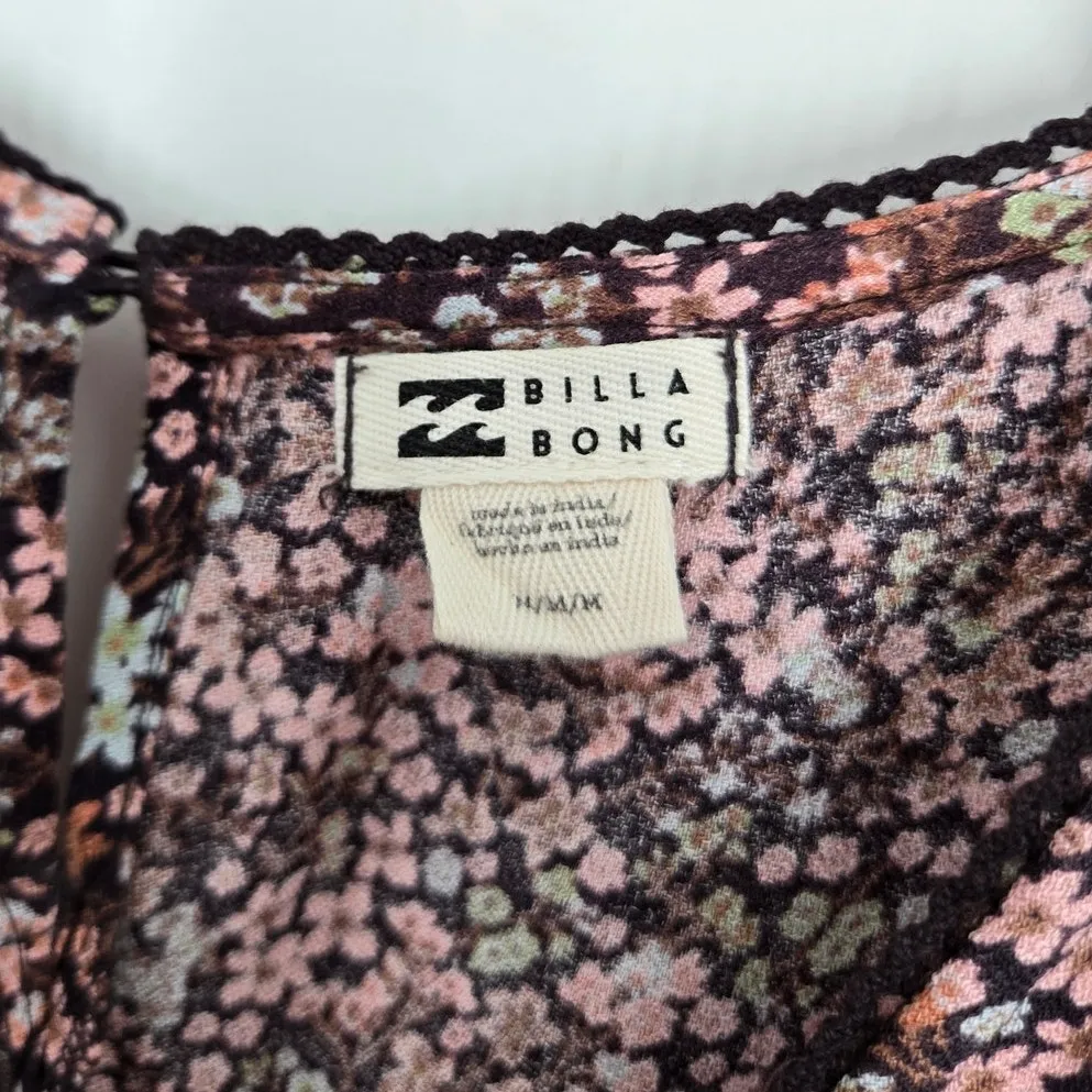 NWT Billabong Bright Skies Mini Dress Floral in Size  M - Image 5