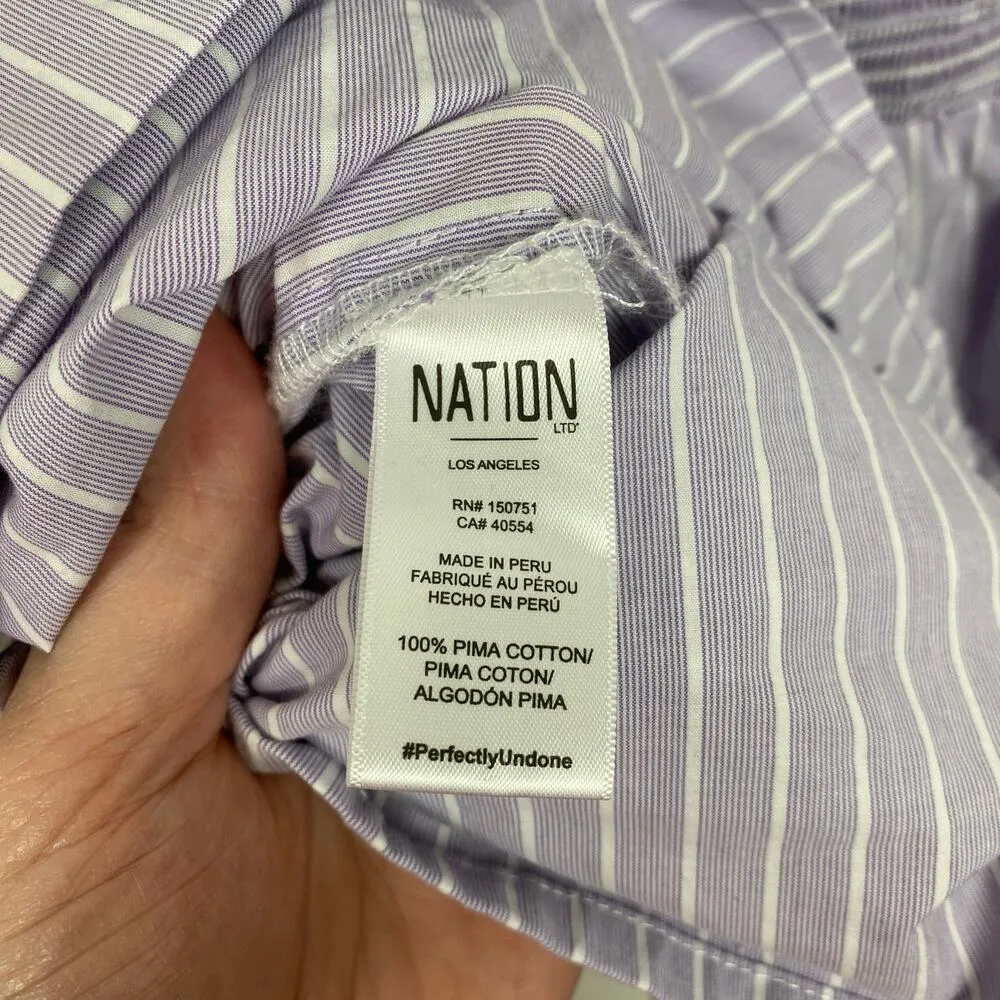 Nation LTD Vacation Stripe Purple Pima Cotton Blondie Romper Sz.M NWT - Image 15