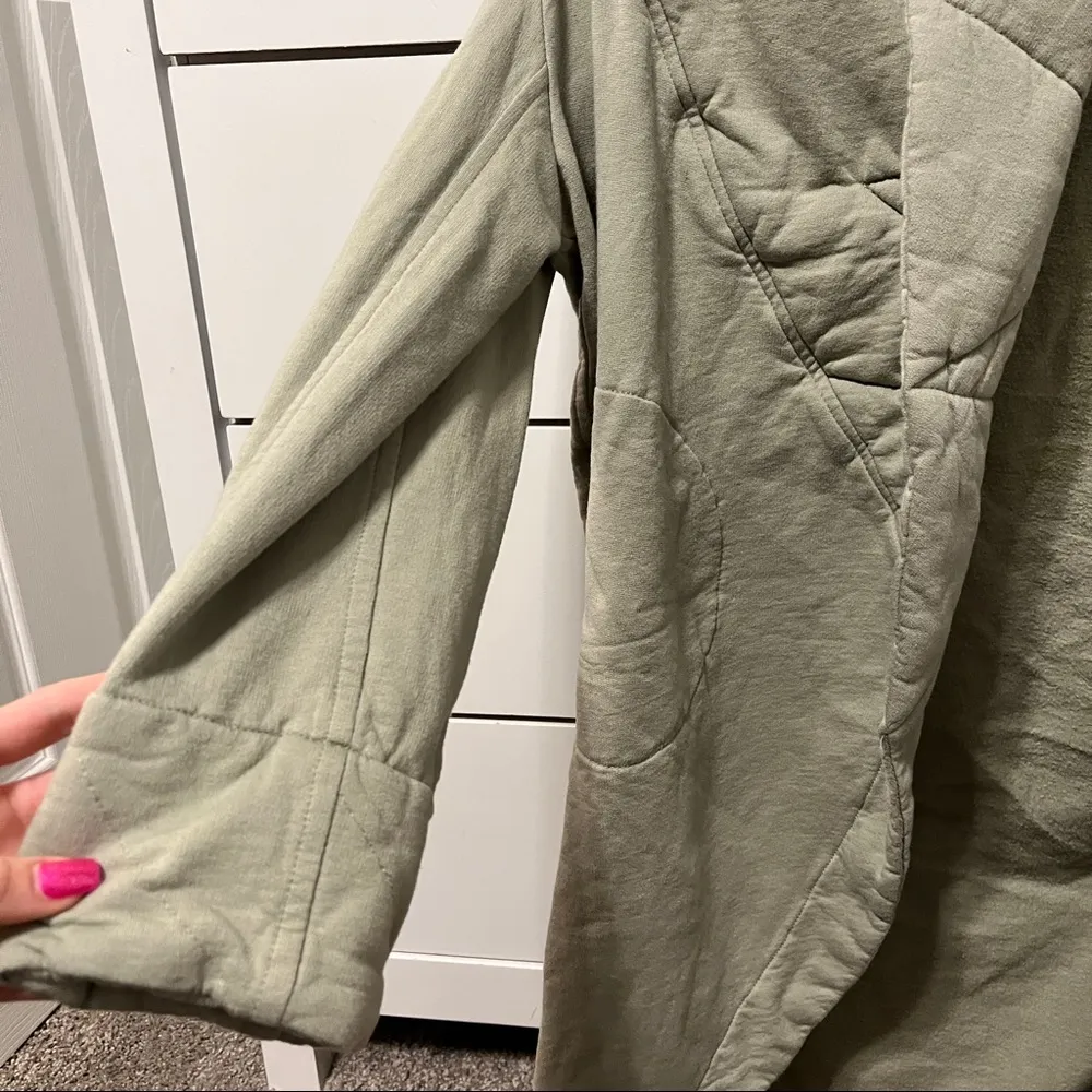 Young Fabulous & Broke Sandrine Quilted Coat Olive Green - Image 6