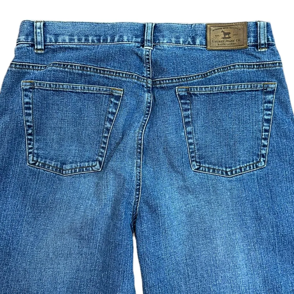 Lauren by Ralph Lauren Jeans Co Wide Leg Medium Wash Denim Jeans Size‎ 10 - Image 4