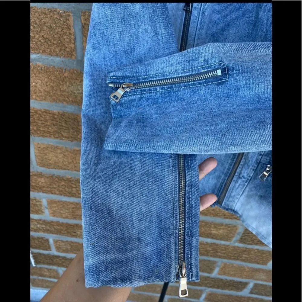 Rebecca taylor DENIM PEPLULM JACKET size 12 - Image 4