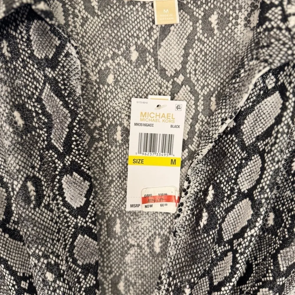 Michael‎ Kors Silver Long Sleeve Fitted Button Down Shirt​ - Image 3