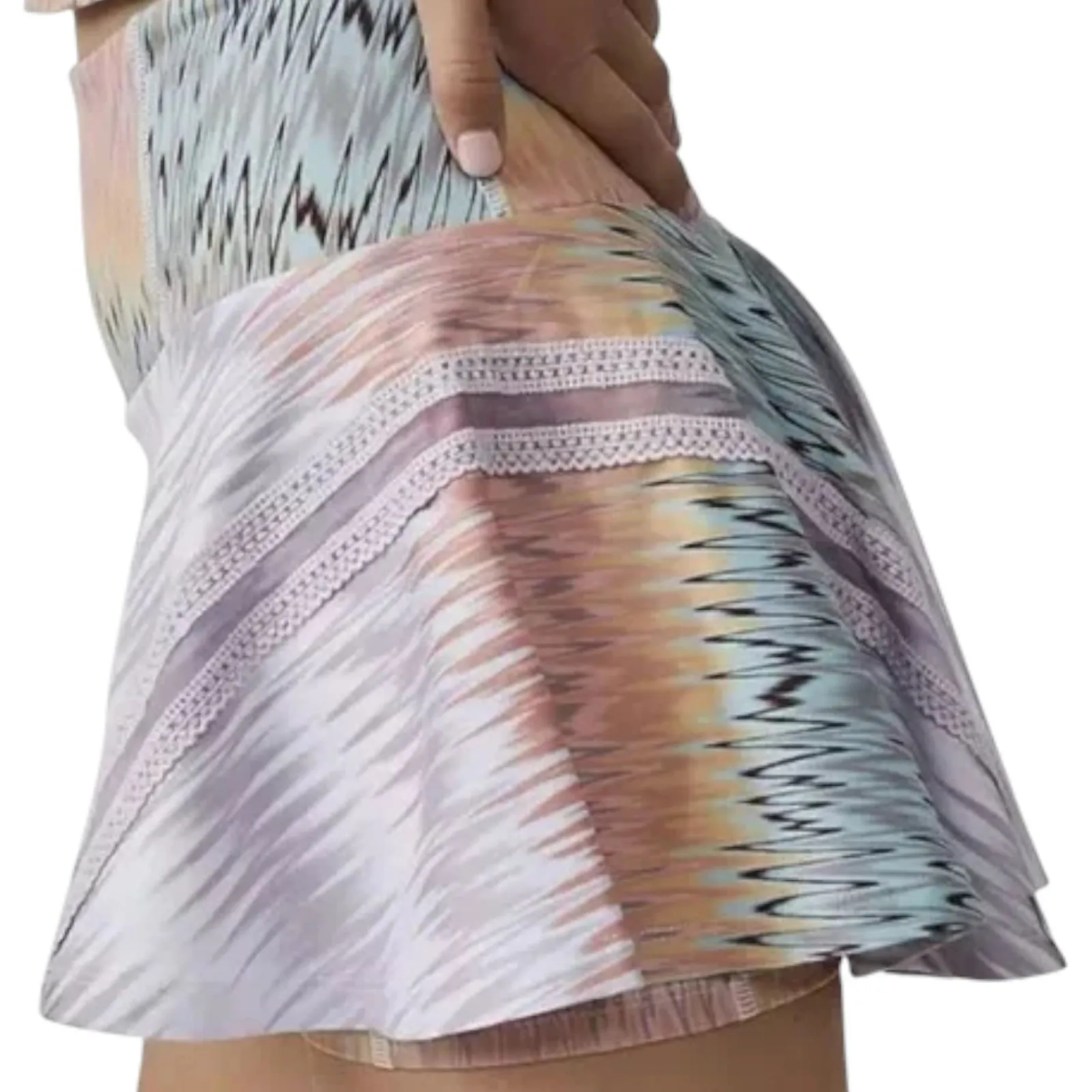 FP Movement Free People Pleats and Thank you Printed Skort Skirt Sunspace XL - Image 6