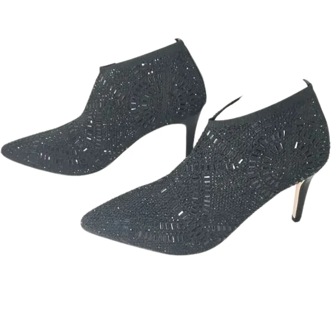 Lauren Lorraine Sarah 2 Woven Textile Sock Pointed Toe Ankle Bootie Size 8 NWOB - Image 2