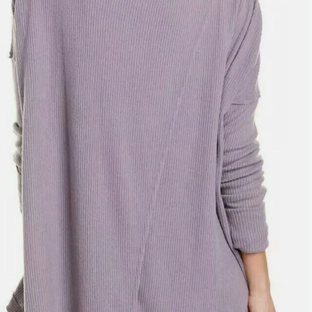 We The Free  Purple Cowl Neck Knit Sweater - Image 3