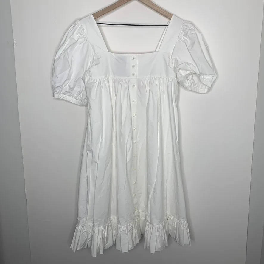 Vivetta Ponti with Fabrique Nina Cherry Embroidery Dress in Cotton Womens XS White - Image 4