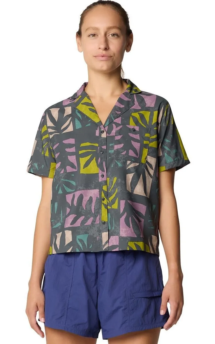 Mountain Hardwear Trail Sender Button Down Tropical Leaf Print Shirt EUC Size L - Image 1