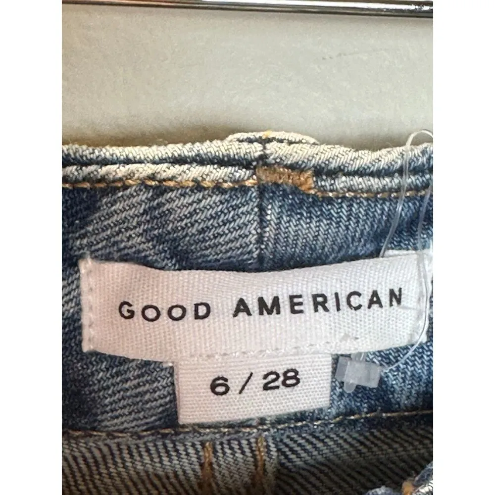 Good American  Women's GGBDH602T Size 6 Good Girlfriend Jeans Distressed NWT - Image 3