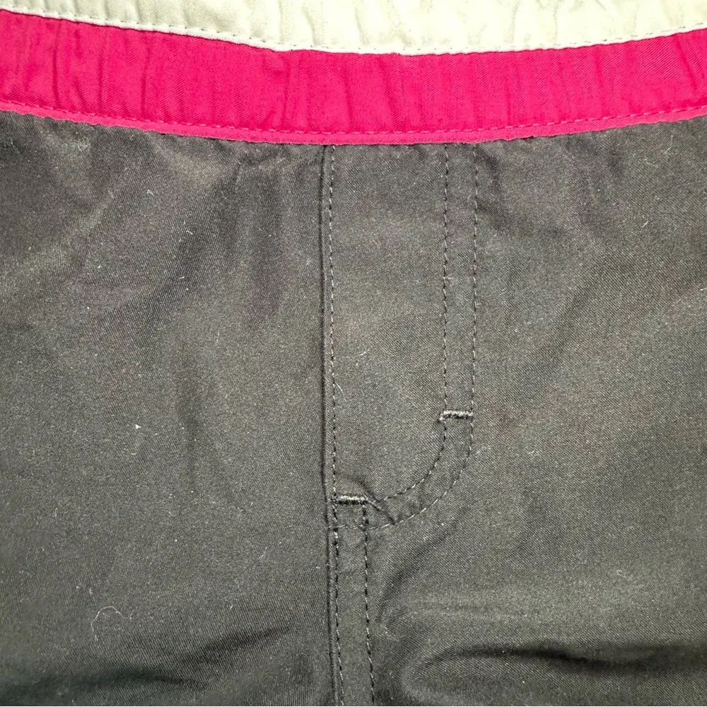 Arizona Y2K Micro Mini Swim Shorts. Size: Small. Black, pink, and white. - Image 3