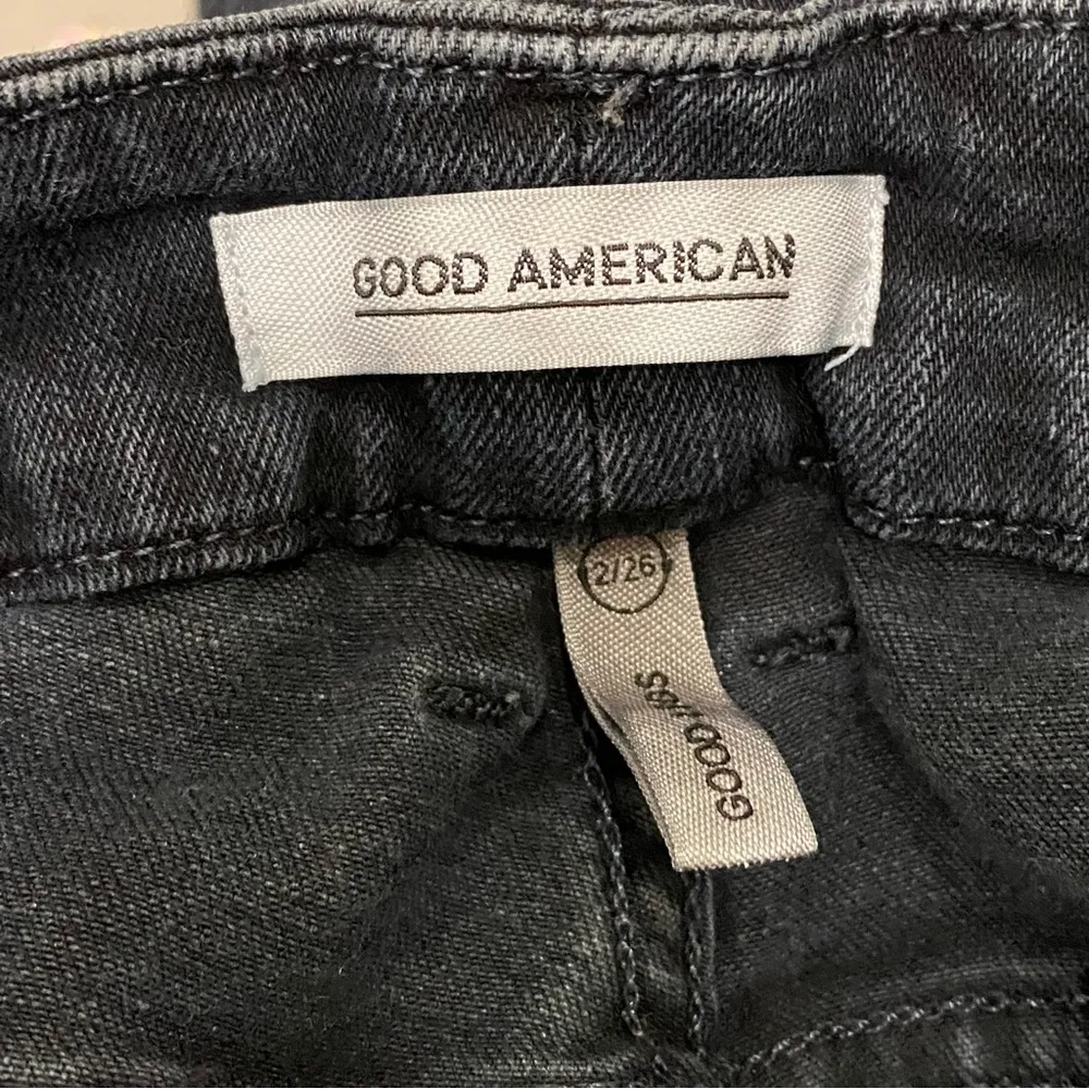 Good American Good Legs Blue/Black High Rise Skinny Distressed Jeans Size 2/26 - Image 11