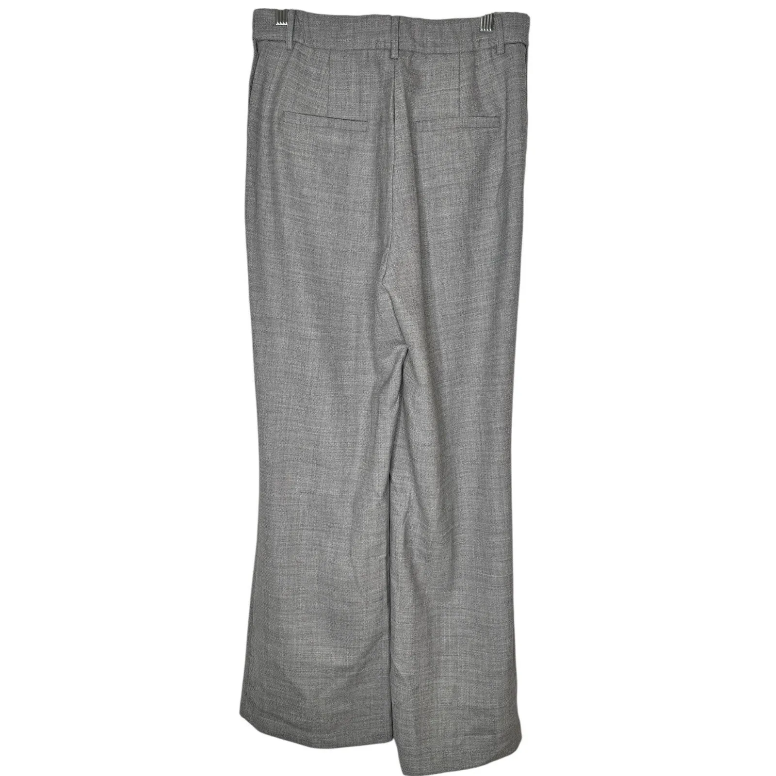 NWT OGL Stretch Wool Mid Rise Flared Trousers Light Gray Size Small - Image 2