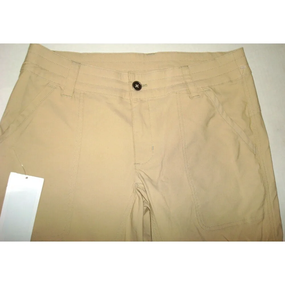 Womens 8 New NWT Columbia Beige Khaki Hike Capri Pants Pockets Long UPF 50 Trail - Image 4