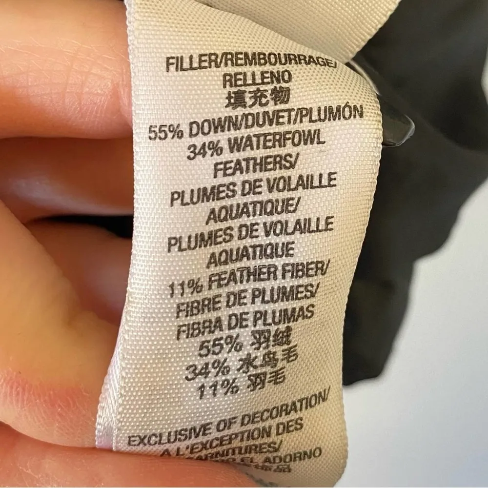 Juicy Couture Y2K Black Down Puffer Hooded Fur Trim Overcoat Coat Size Small - Image 12