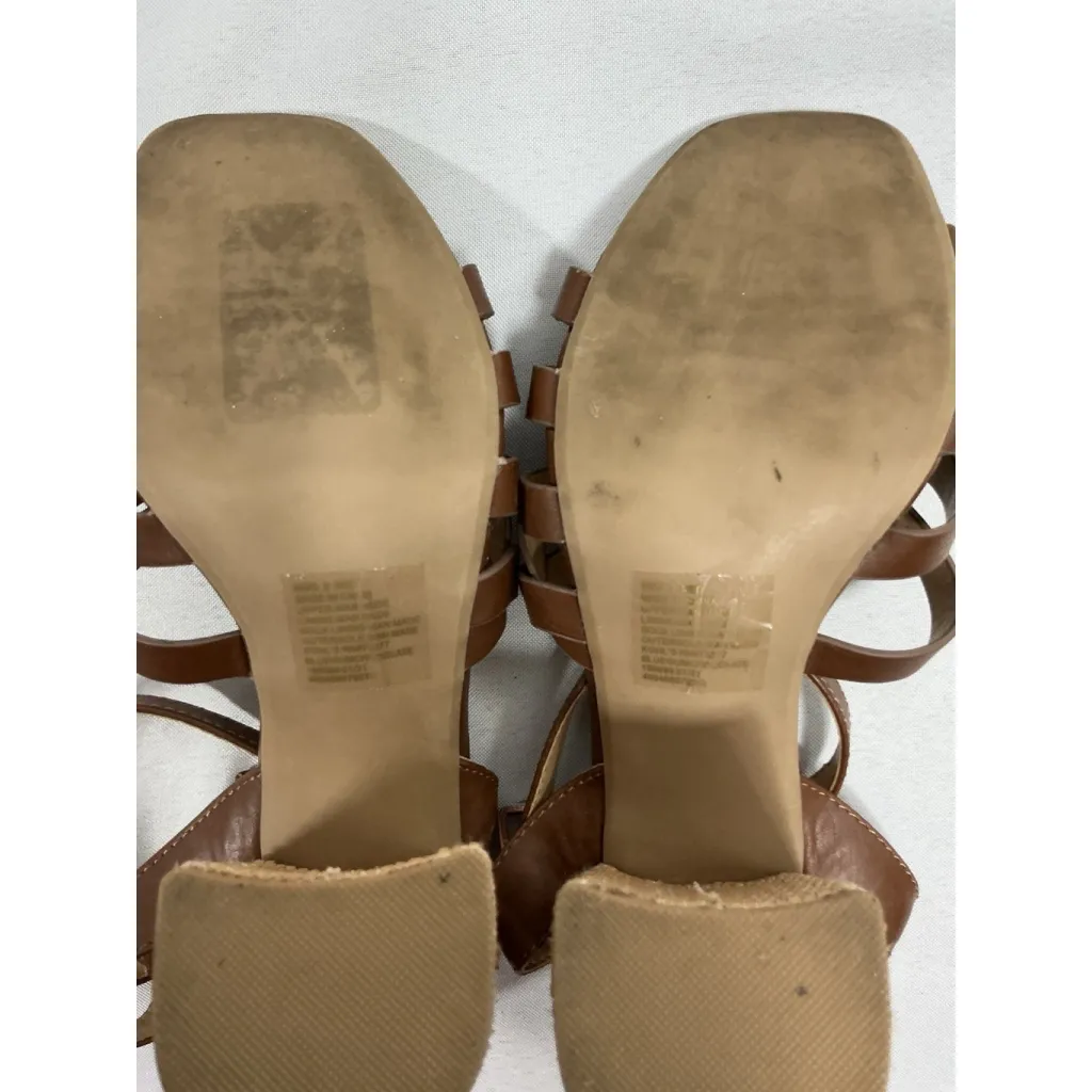 Womans Lauren Conrad Strappy Sandals 8 M Open Square Toe Block Heel - Image 7