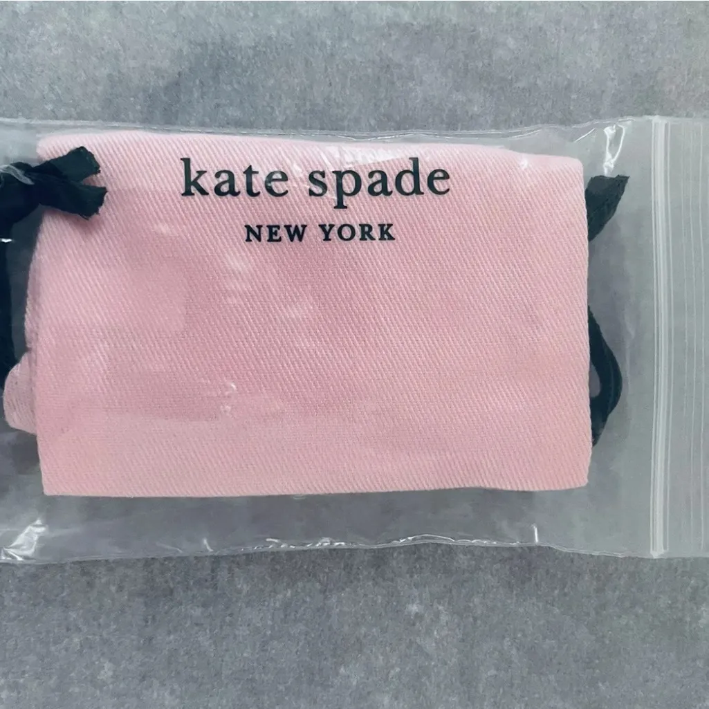 Kate Spade New York Gold Plated Light Pink Flower Stud Earrings with Dust Bag - Image 9