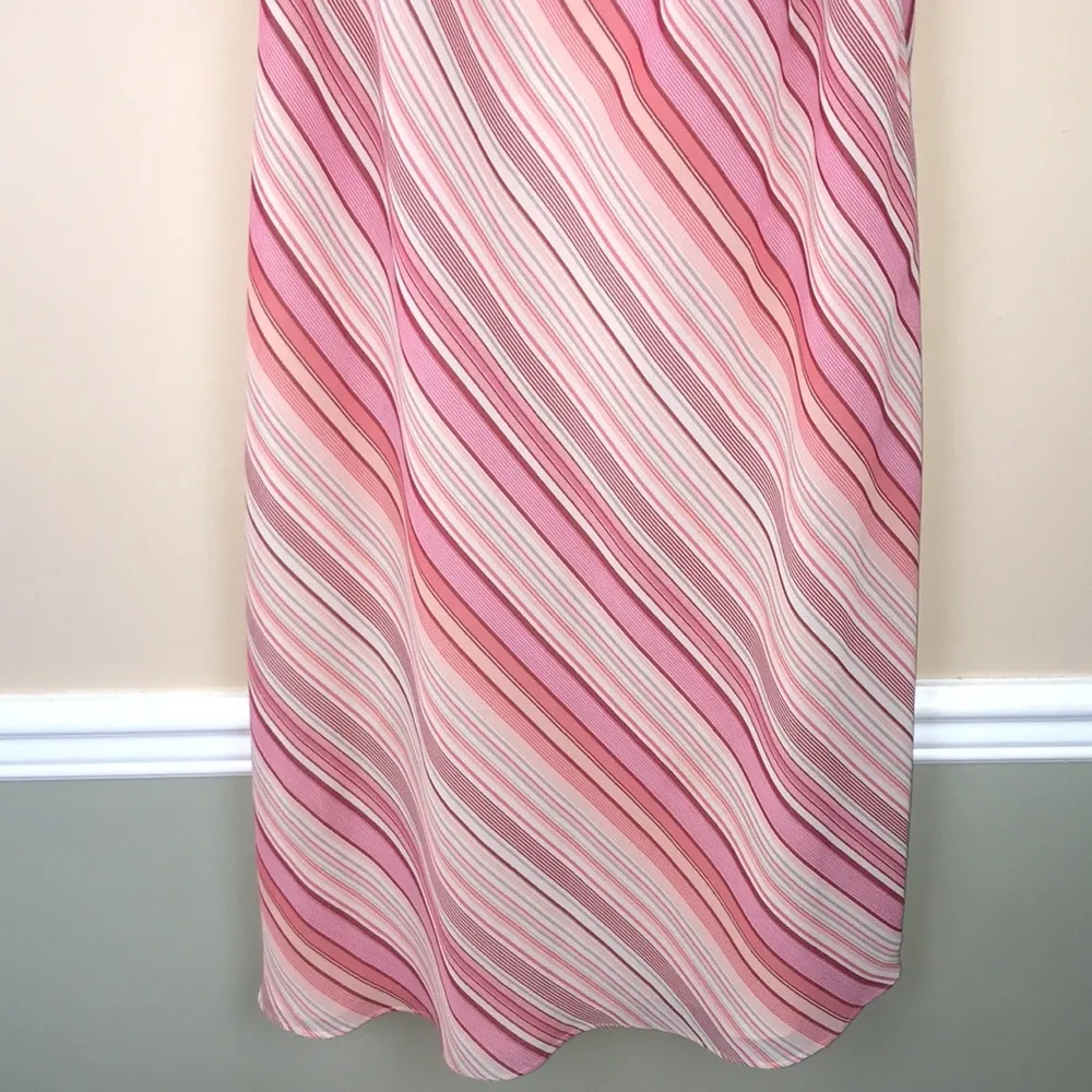 Ann Taylor LOFT Women’s Stripes Y2K Style Cowl Neck Tank Dress - Image 3