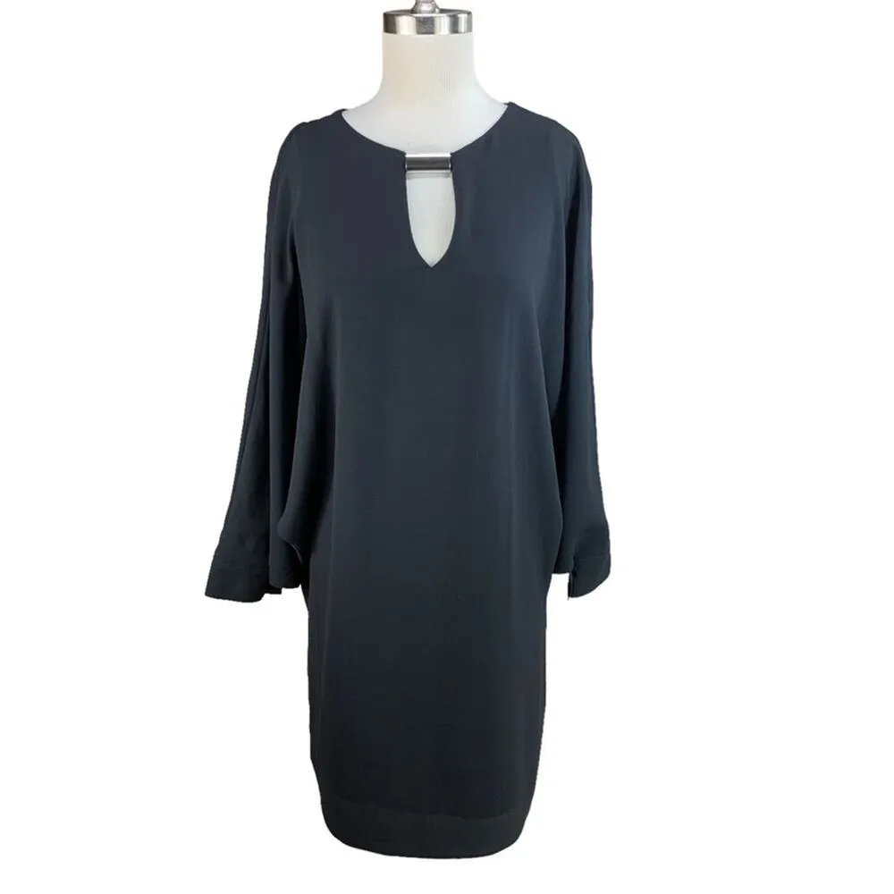 Badgley Mischka | XS-S | Flirty Shift Cocktail Mini Dress Mumu Silver Accent - Image 3