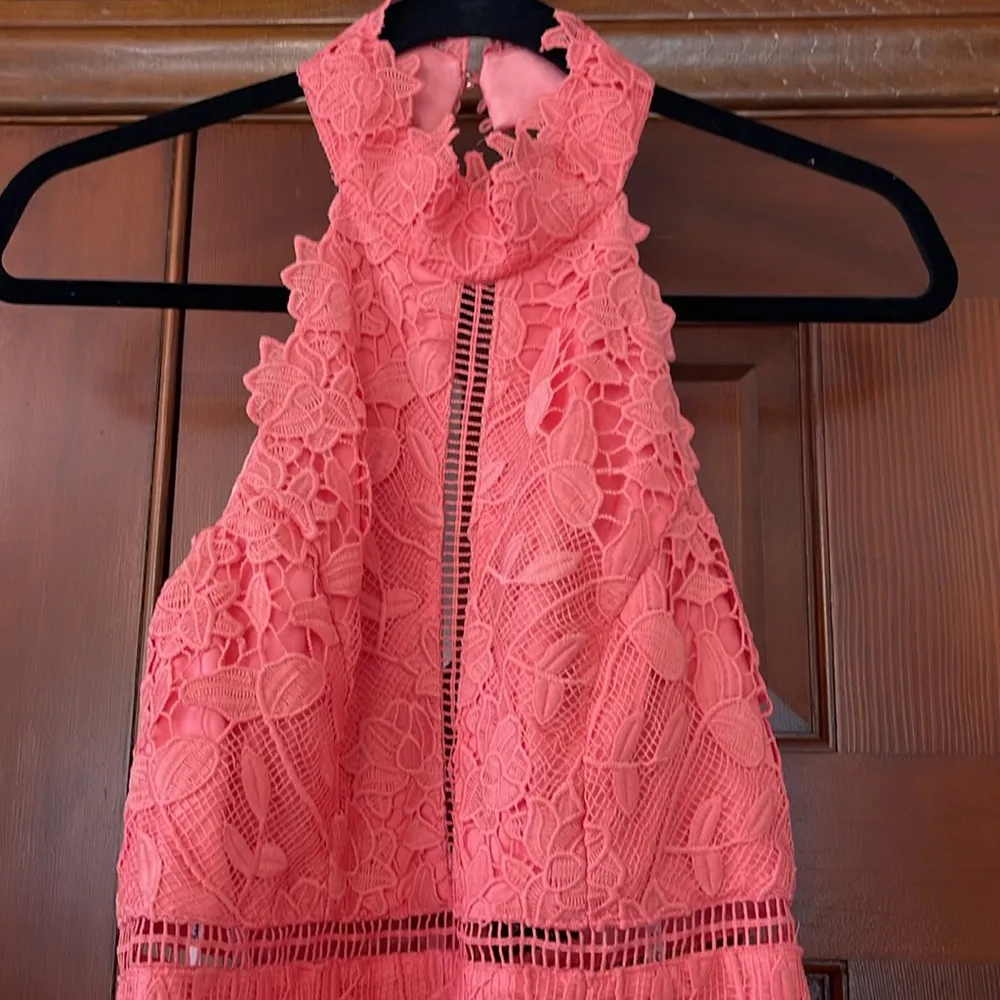 Bardot Revolve Hana Laced Midi Lined Dress Sz 6 - Image 4