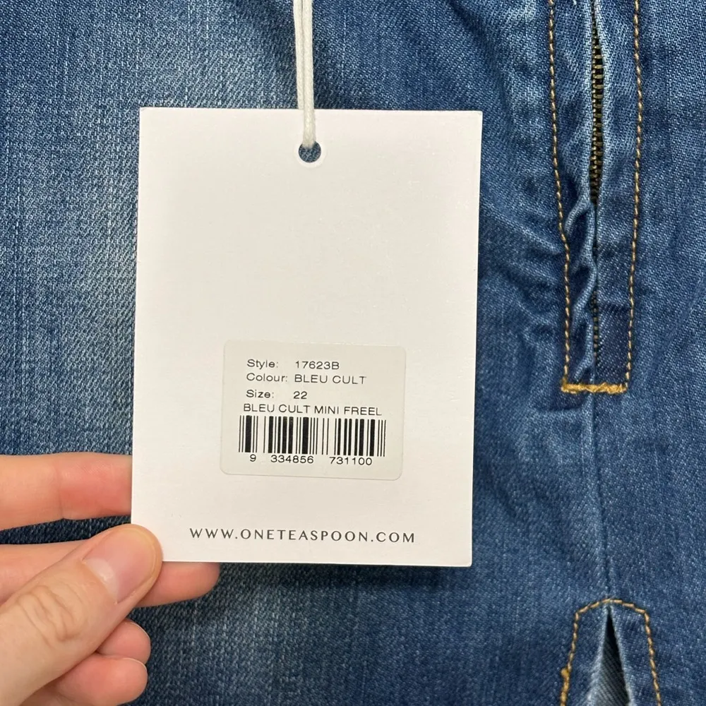 NWT One x One Teaspoon Cult Mini Free Love Denim Skirt - Size 22 - Image 5