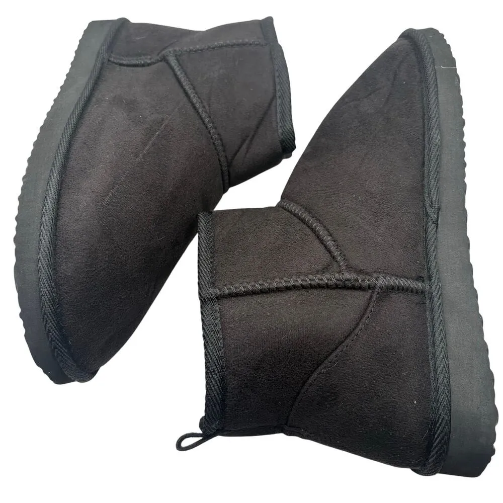 Stitch Fix MIA Bearpaw Shorty Black SZ 9 Suede Ankles Boots Bootie Shearling - Image 7