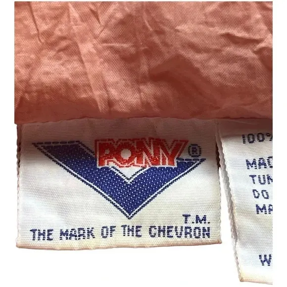 Pony Vintage Pink Windbreaker Zipper Hood Pockets Nylon Women‎ Size Medium - Image 7