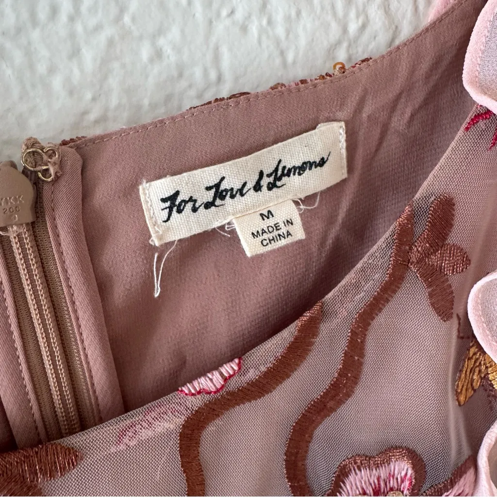 For Love and Lemons Botanic Short Sleeve Dress medium - Image 7