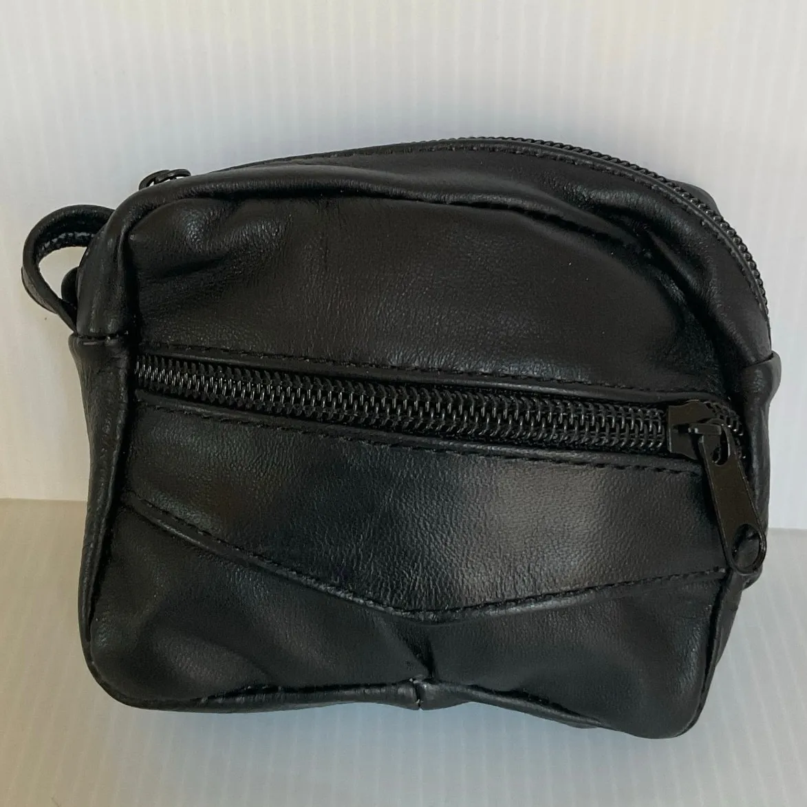 Patchwork Mexican Leather Coin Purse / Monedero de Piel Mexicana Patchwork Black - Image 3