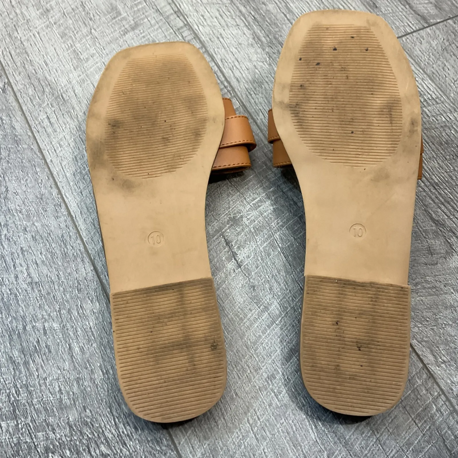 Madden Girl Glidee Brown Rhinestone Buckle Slide Sandals Women's Size 10 - Image 8