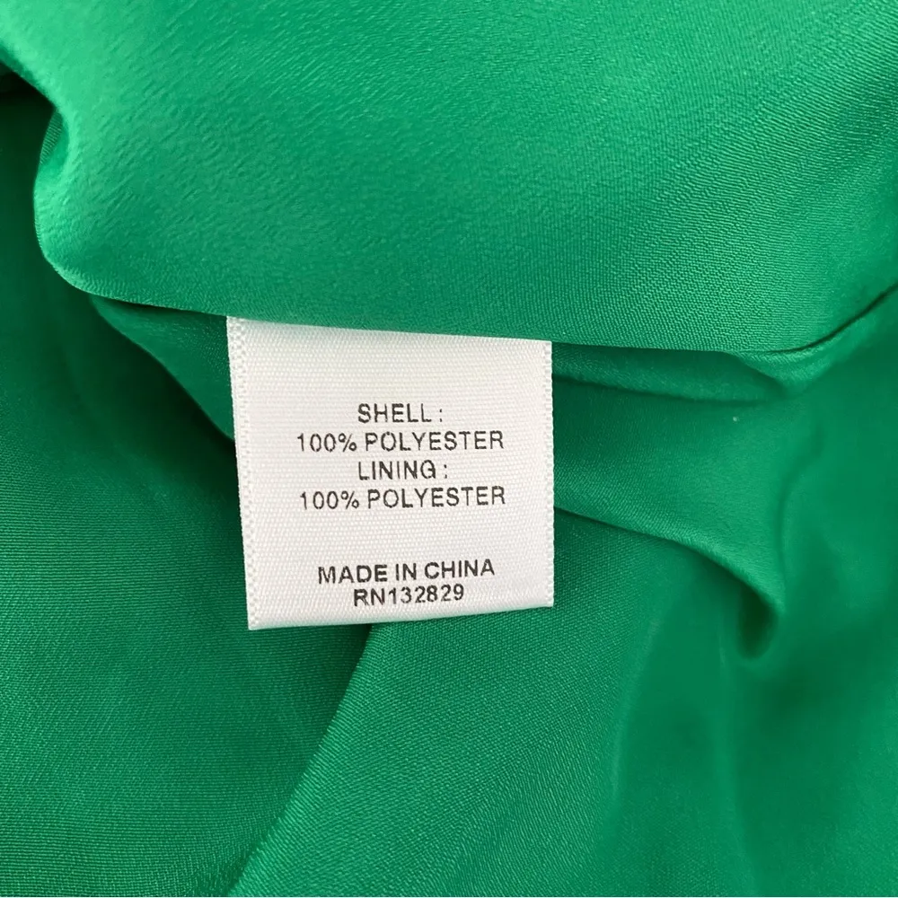Tularosa A Line Above Green Eyelet Mini Ruffle Dress size small - Image 8
