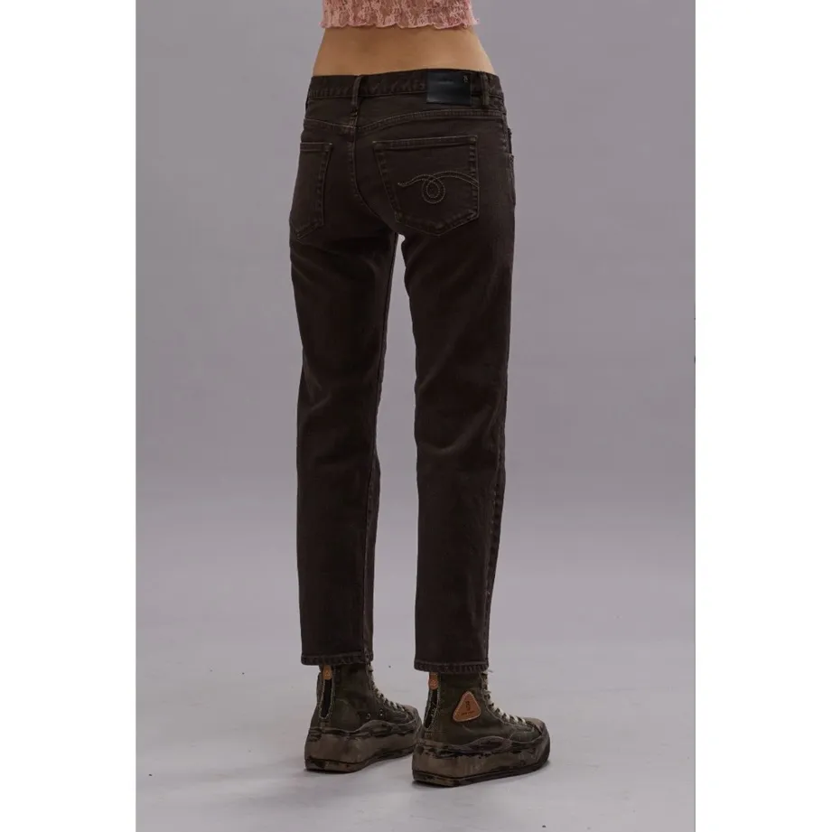 R13 Boy Straight Jeans Chocolate Brown - Image 3