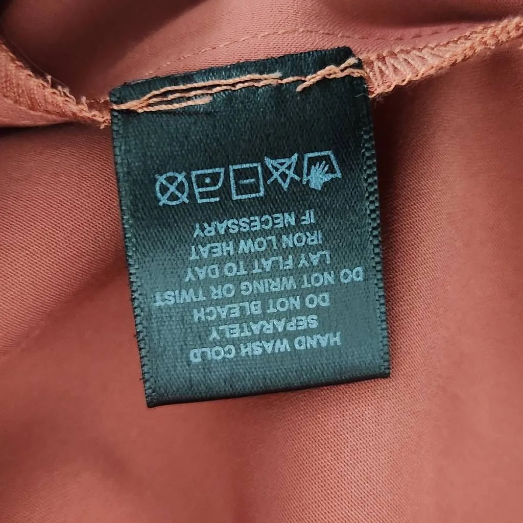 Octavia Terra Cotta Wide Leg Capri Pants Size Small Flowy Pull - Image 9