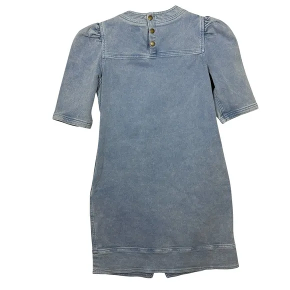 Faherty NWT $178 Organic Throwback Stretch Denim Minidress S‎ - Image 4
