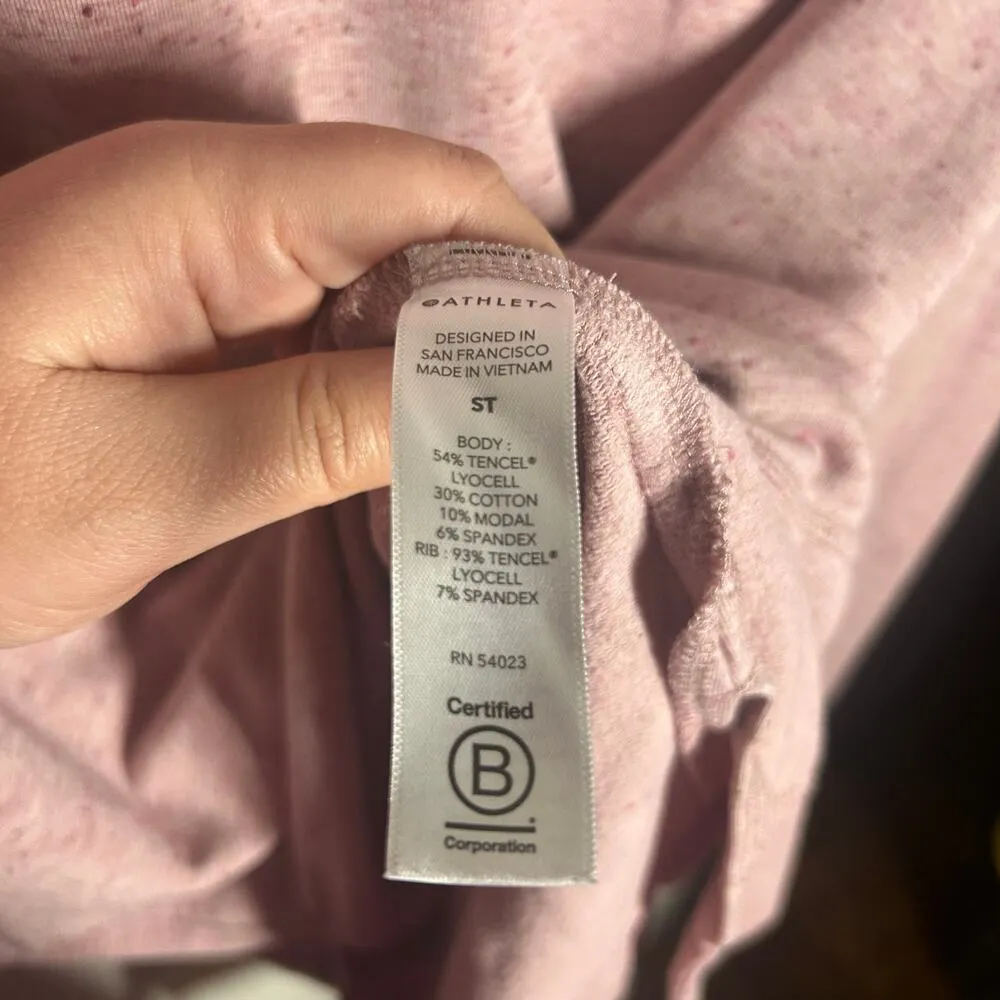 Athleta Women's Balance Pullover Top Victorian Berry Multi Nep Size Small Tall - Image 5