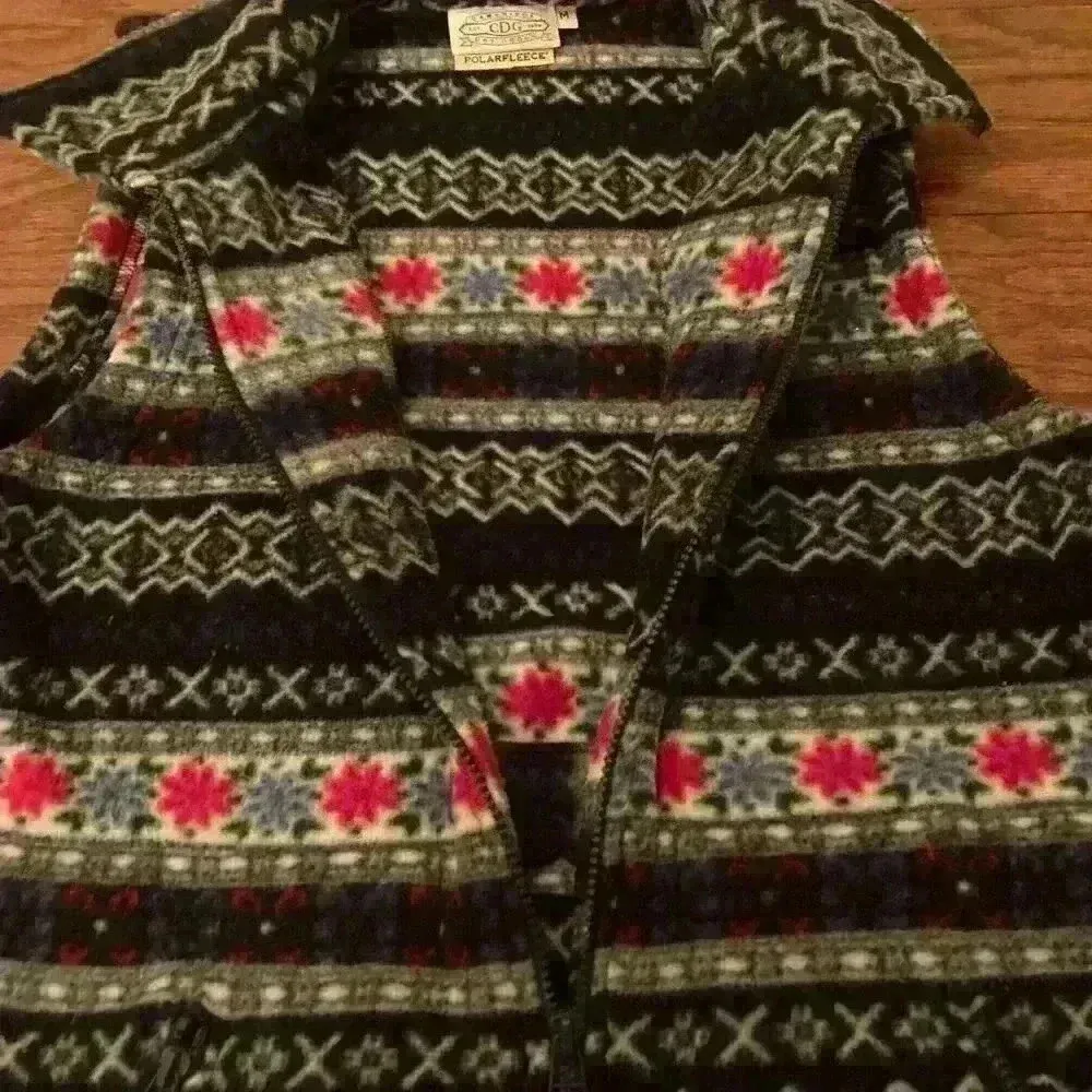 VINTAGE Cambridge Dry Goods Malden Mills Women’s MEDIUM Polar Fleece Sweater Blue - Image 8