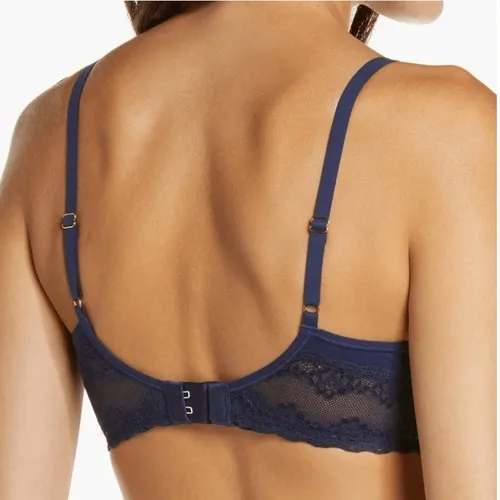 Natori Bliss Perfection Underwire Contour Tee Shirt Bra, Navy, Size 36C, NWT - Image 2