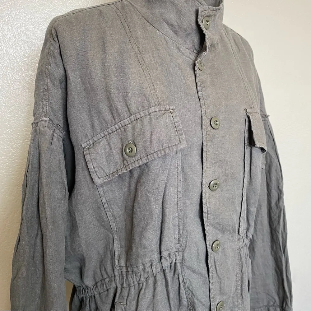 Joie  Kendora Linen Cargo Jacket in Fatigue Size Large NWT - Image 13