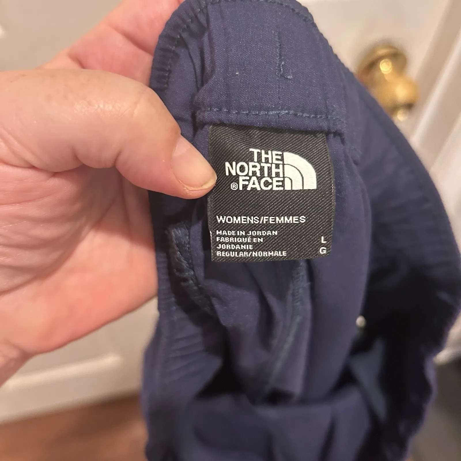 The North Face‎ Class V 4" Pull-On Shorts Women's Sz Large Navy Blue Pockets - Image 8