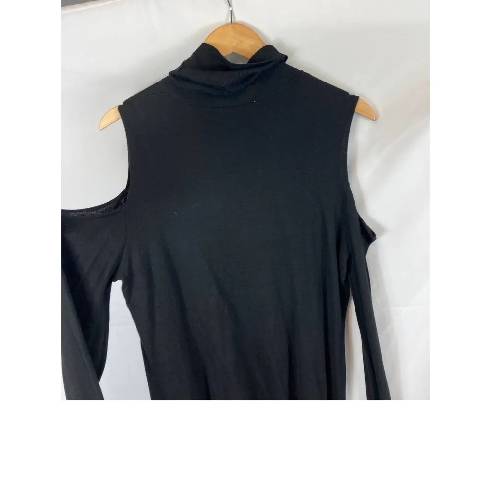 NWT T Tahari Flynn Cold Shoulder Sweater Black Size XL - Image 4
