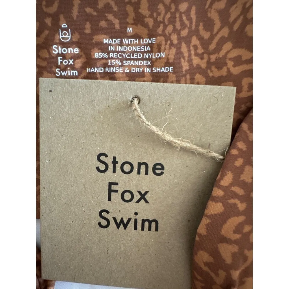 Stone Fox SWIM LELE TOP & RIVER BOTTOM TWO PIECES SET in WILD CAT MEDIUM NWT - Image 6