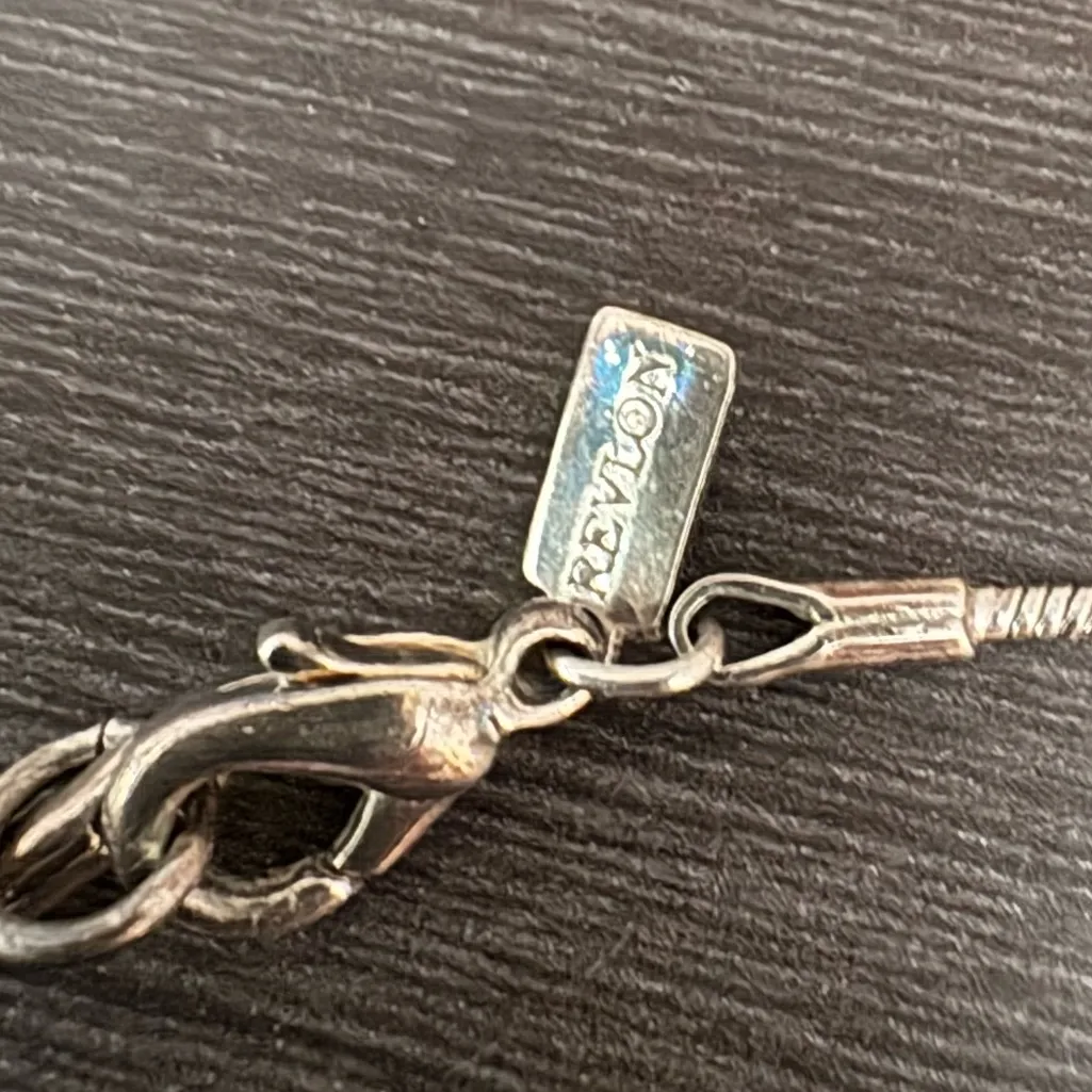 Vintage Revlon Pearl Necklace Silver - Image 4