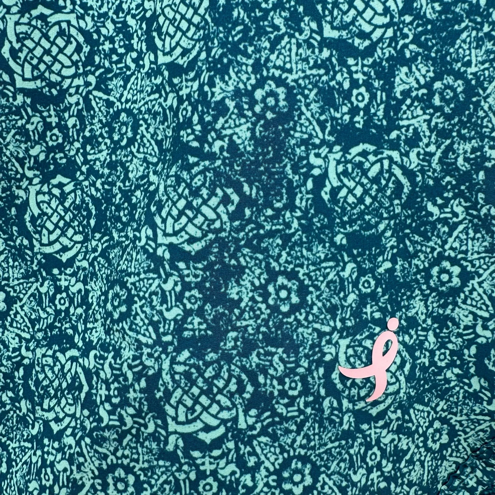 Earth Yoga Size Medium‎ Mini Skort Blue Patterned Skirt Shorts Drawstring Komen - Image 3